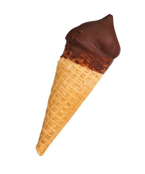 istock Chocolate Ice cream in the cone isolated 815629826