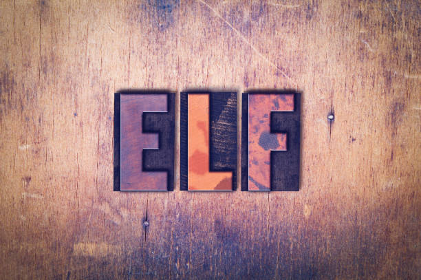 istock Elf Theme Letterpress Word on Wood Background 815638344
