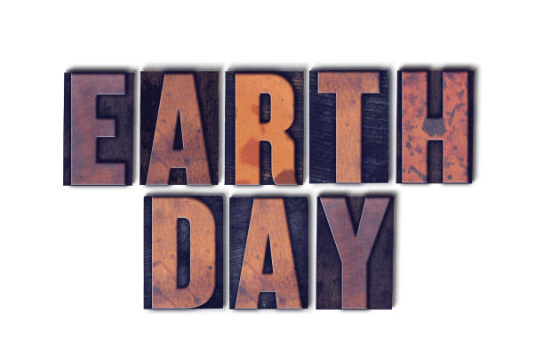 istock Earth Day Concept Isolated Letterpress Word 815639574