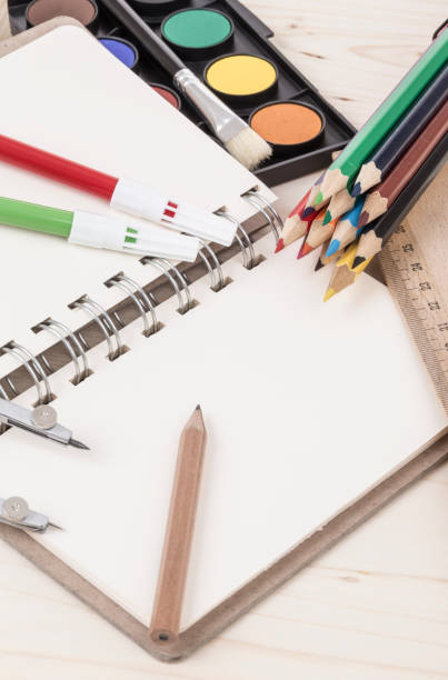 istock back to school template with stationery 815654442