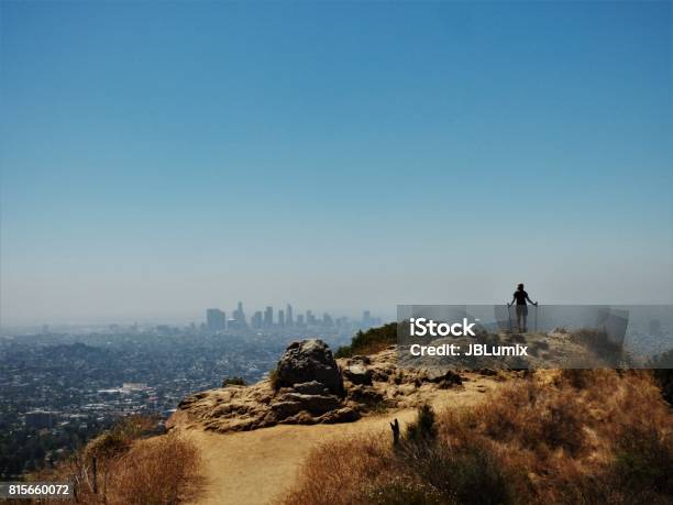 On Top Of The World Stock Photo - Download Image Now - Griffith Park, Hiking, City Of Los Angeles