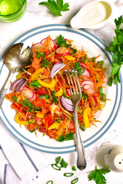 Summer dinner - fresh vegetable salad