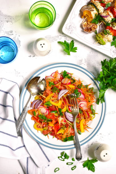 Summer dinner - fresh vegetable salad