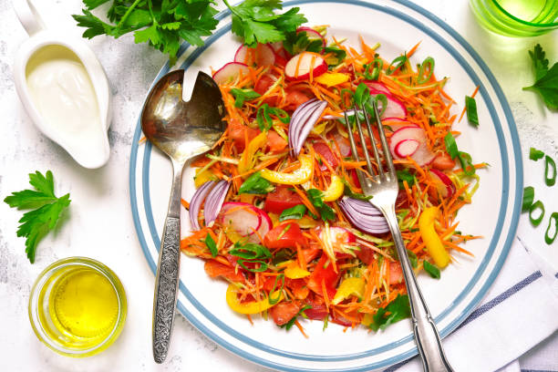 Summer dinner - fresh vegetable salad