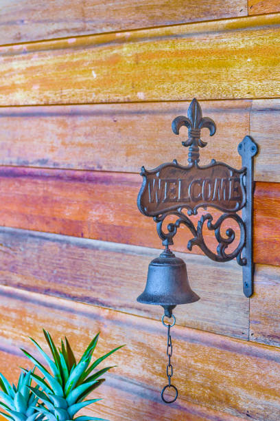 istock Vintage Decorated Bell at Wooden Wall 815678002