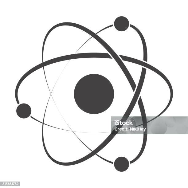 Model Atom Icon Stock Illustration - Download Image Now - Atom, Icon Symbol, Orbiting