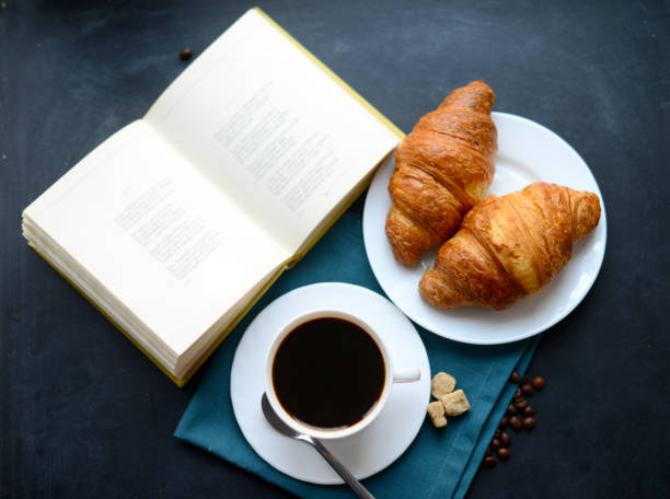 Fresh croissants and coffee