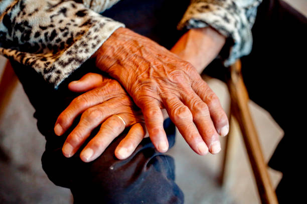 istock Portrait of old woman's hand 815703390