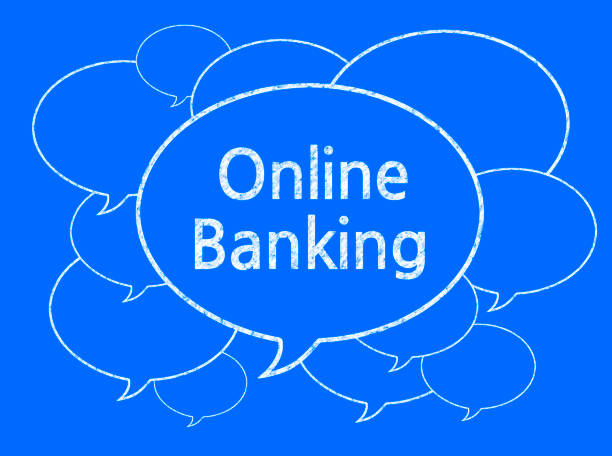 istock Online Banking (Discussion Concept) - Business Chalkboard Background 815703586