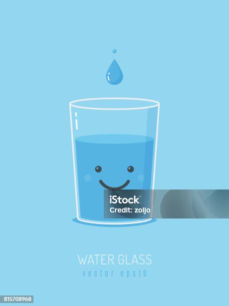 Ilustración de Mascota De Vaso De Agua y más Vectores Libres de Derechos de Vaso - Vaso, Agua, Agua potable