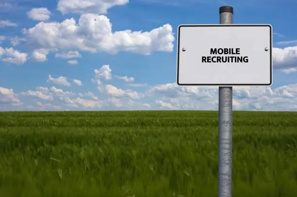 MOBILE RECRUITING - Images with words from the field of recruitment, word, image, illustration