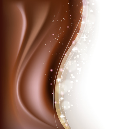 chocolate brown background with sparkling lights. vector illustration