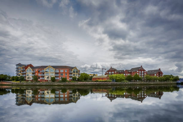 istock dramatic sky over modern architecture along river Lagan in Belfast, Northern Ireland 815720708