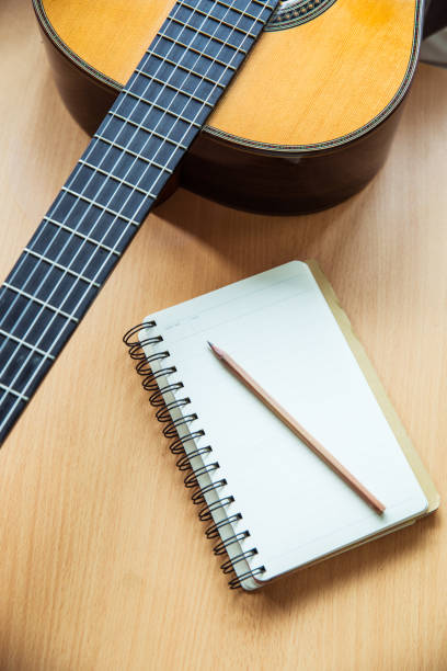 istock Writing song with guitar 815724260