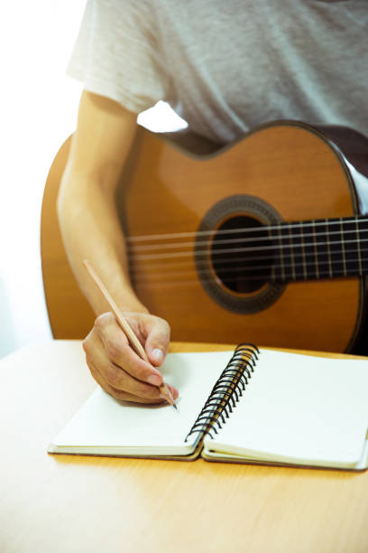 istock Writing music with guitar 815726900