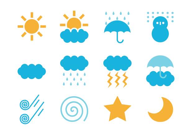 weather(Weather mark) weather(Weather mark) overcast weather computer icon symbol stock illustrations