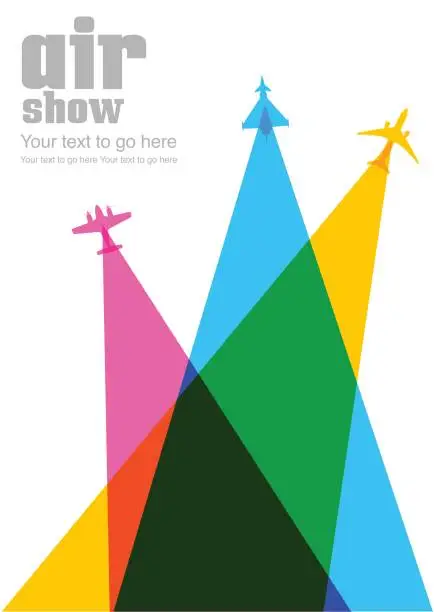 Vector illustration of Airplanes \ Airshow poster
