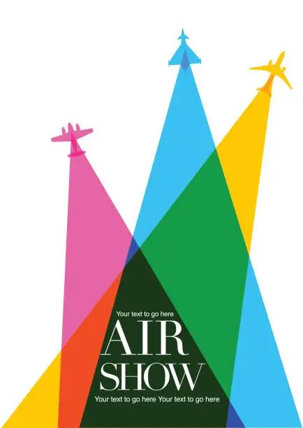 Vector illustration of Airplanes \ Airshow poster