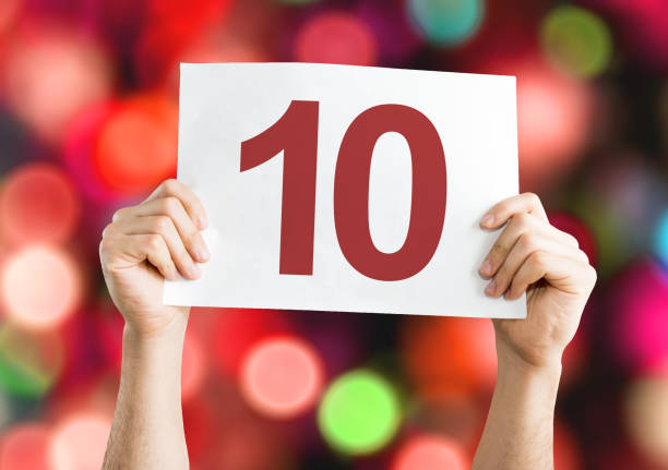 10 closet 10 placard with lights on background scoring stock pictures, royalty-free photos & images