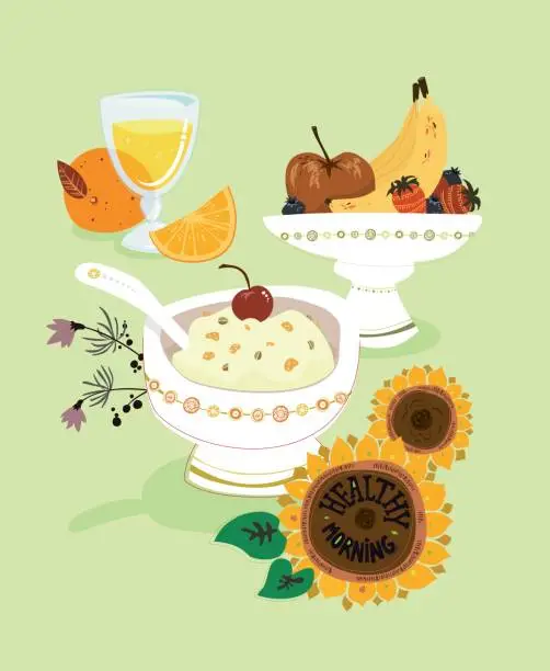 Vector illustration of healthy_breakfast