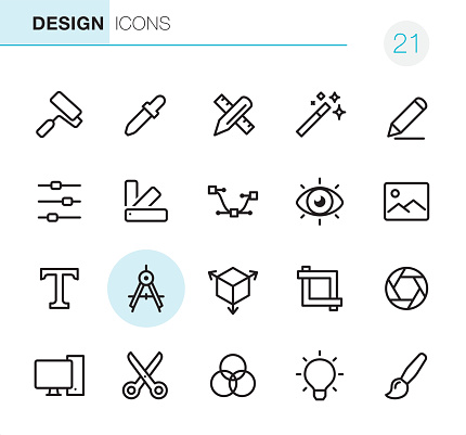 20 Outline Style - Black line - Pixel Perfect icons / Set #21