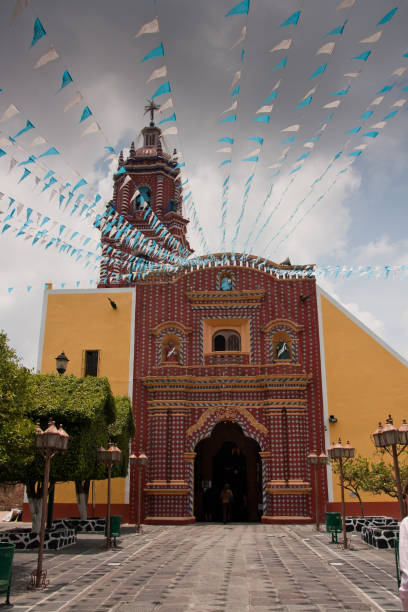 istock church with trimmed paper ornamentation in Cholula 815778468