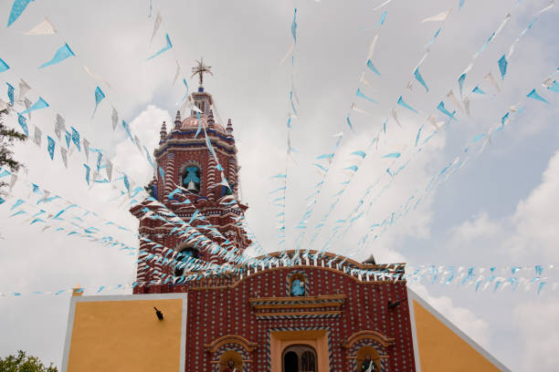 istock church with trimmed paper ornamentation in Cholula 815779154