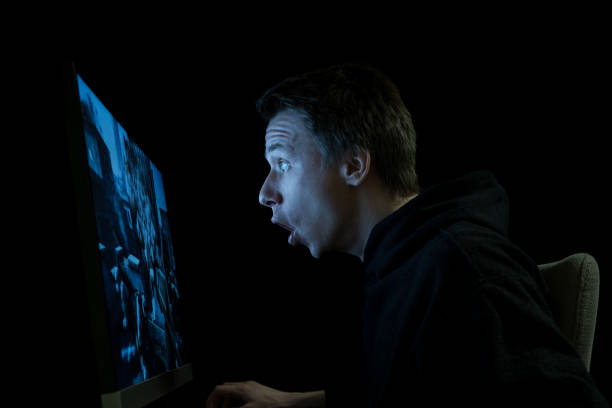 istock Gamer in the dark 815798768