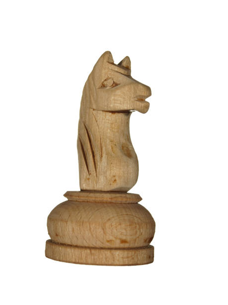 istock wooden chess knight figure isolated on white background 815799826