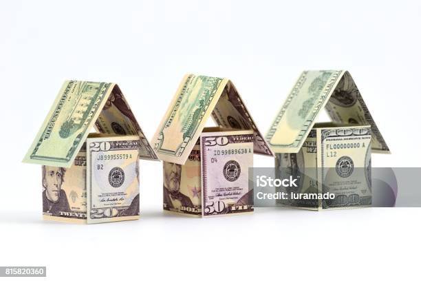 Housing Market A Prosperous Future Real Estate Benefits Material Banknotes Stock Photo - Download Image Now