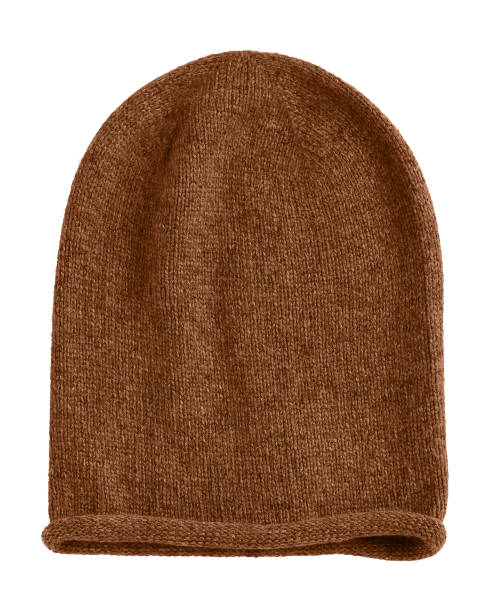 istock Brown long beannie autumn hat isolated 815839654