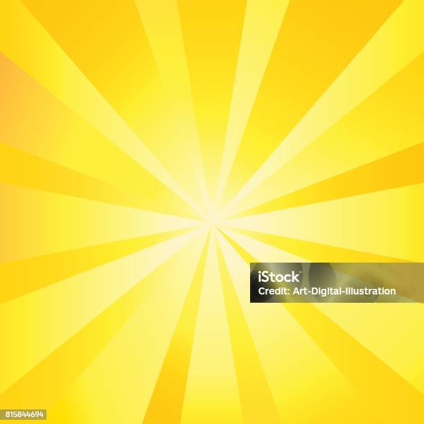 Sun Rays Background Stock Illustration - Download Image Now - Aura, Backgrounds, Yellow