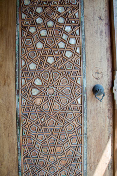 istock Ottoman Turkish  art with geometric patterns on wood 815857180