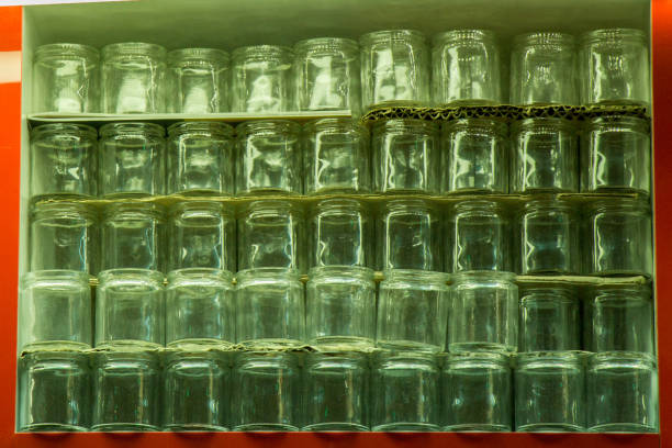 Warehouse for stacking glass in the factory