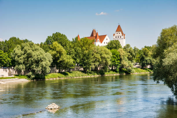 Neues Schloss castle in Ingolstadt Ingolstadt: The Neues Schloss castle in Ingolstadt, Germany on June 14, 2017. The castle hosts now the bavarian army museum. ingolstadt stock pictures, royalty-free photos & images