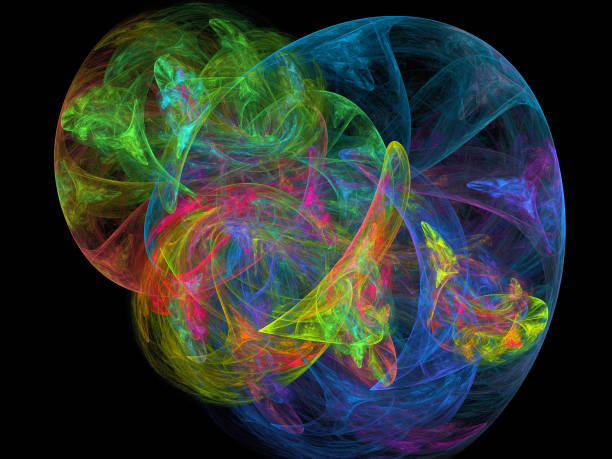 istock image of one Digital Fractal on Black Color 815870552
