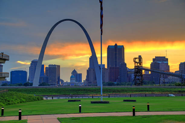 istock St. Louis, Missouri Skyline and the Gateway Arch 815873400