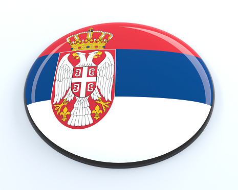 3D badge of Serbia