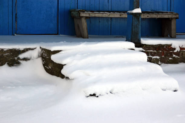 istock Snow on the stairs 815904396