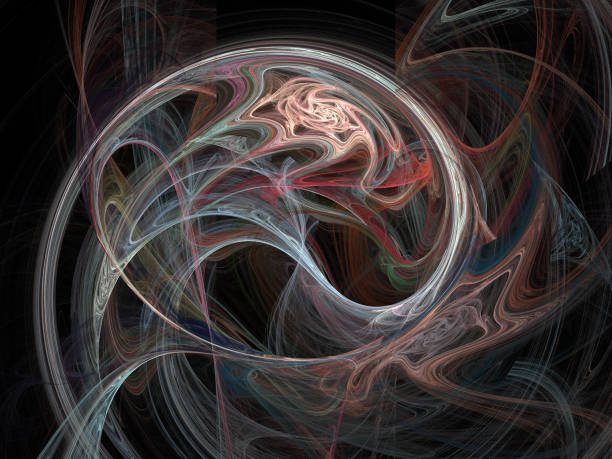 istock image of one Digital Fractal on Black Color 815906716
