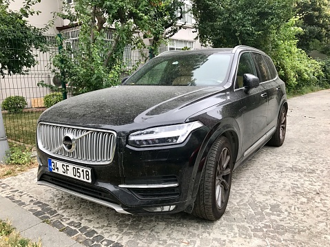 İstanbul,Turkey-July 14,2017:Volvo car parking in the street