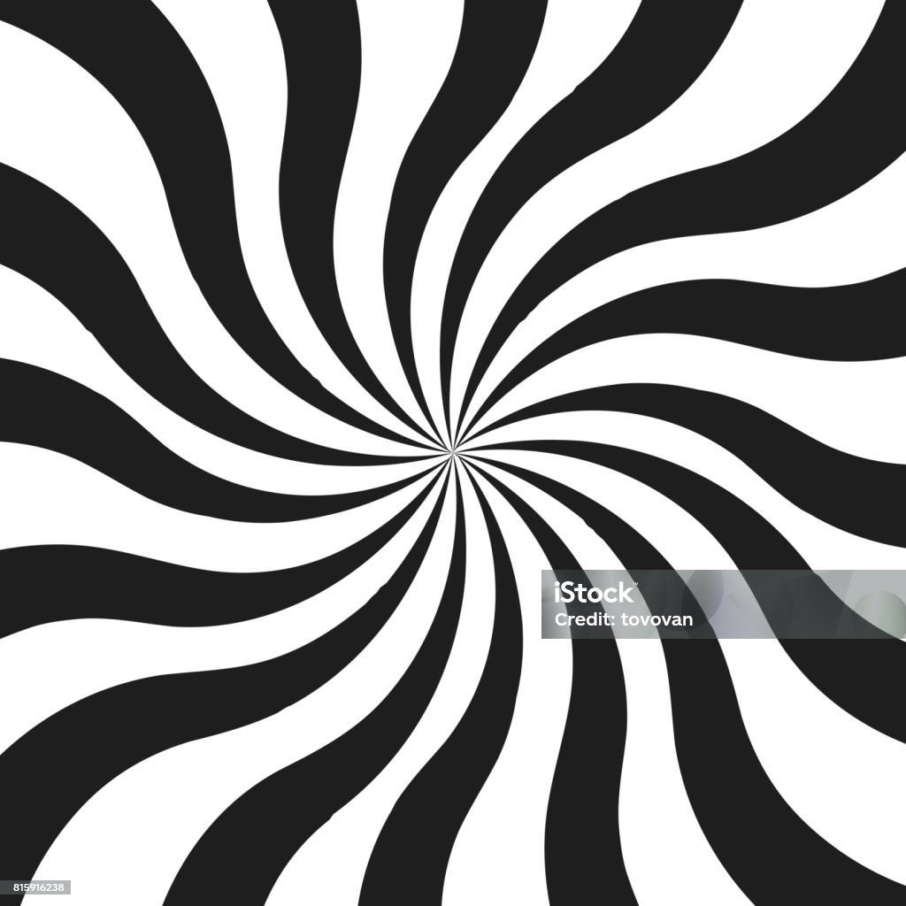 Rayos Visuales Ilustración de Rayos Rizados Monocromos Abstractos Vector Ilustración y ...