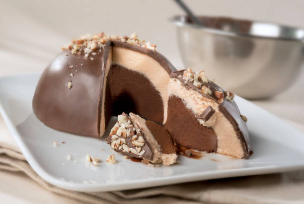 Round Tartufo ice cream