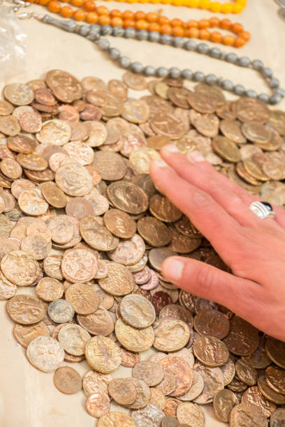 istock Ancient metal coins collectiion 815939190