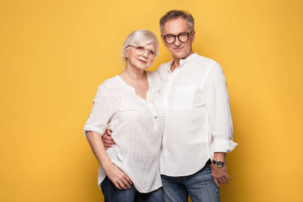 istock Happy senior couple posing. 815981634