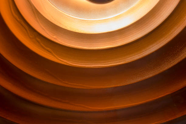 istock Intricate red, orange, red  and brown abstract, ripple metallic design 816009714