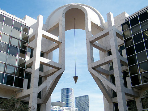 The building pendulum in Shaul HaMelech Avenue in Tel Aviv, Israel