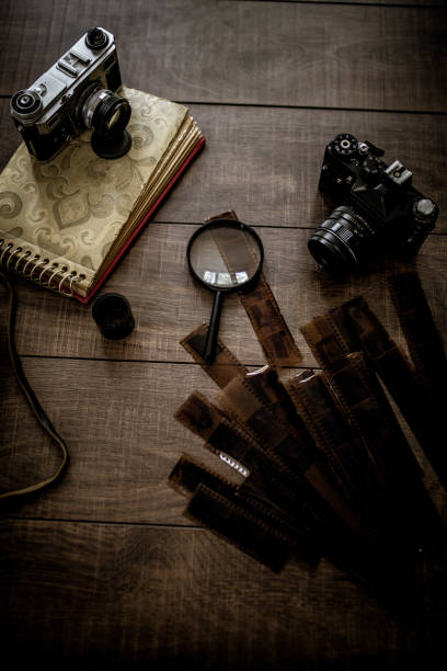 istock Vintage photo album and camera 816065254
