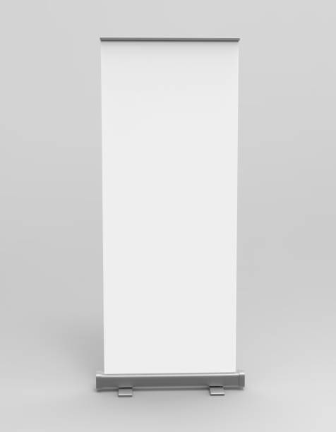 istock White blank empty high resolution Business exhibition Roll Up and  Standee Banner display mock up Template for your Design Presentation. 3d render illustration. 816094168