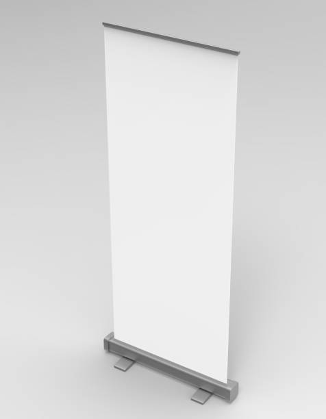 istock White blank empty high resolution Business exhibition Roll Up and  Standee Banner display mock up Template for your Design Presentation. 3d render illustration. 816094174